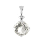 Starborn Danburite Faceted Round Pendant in Sterling Silver