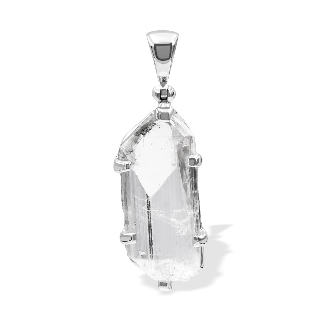 Starborn Danburite Crystal Pendant in Fine Sterling Silver