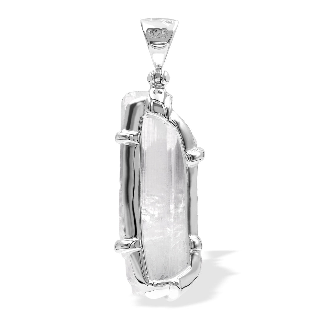 Starborn Danburite Crystal Pendant in Fine Sterling Silver