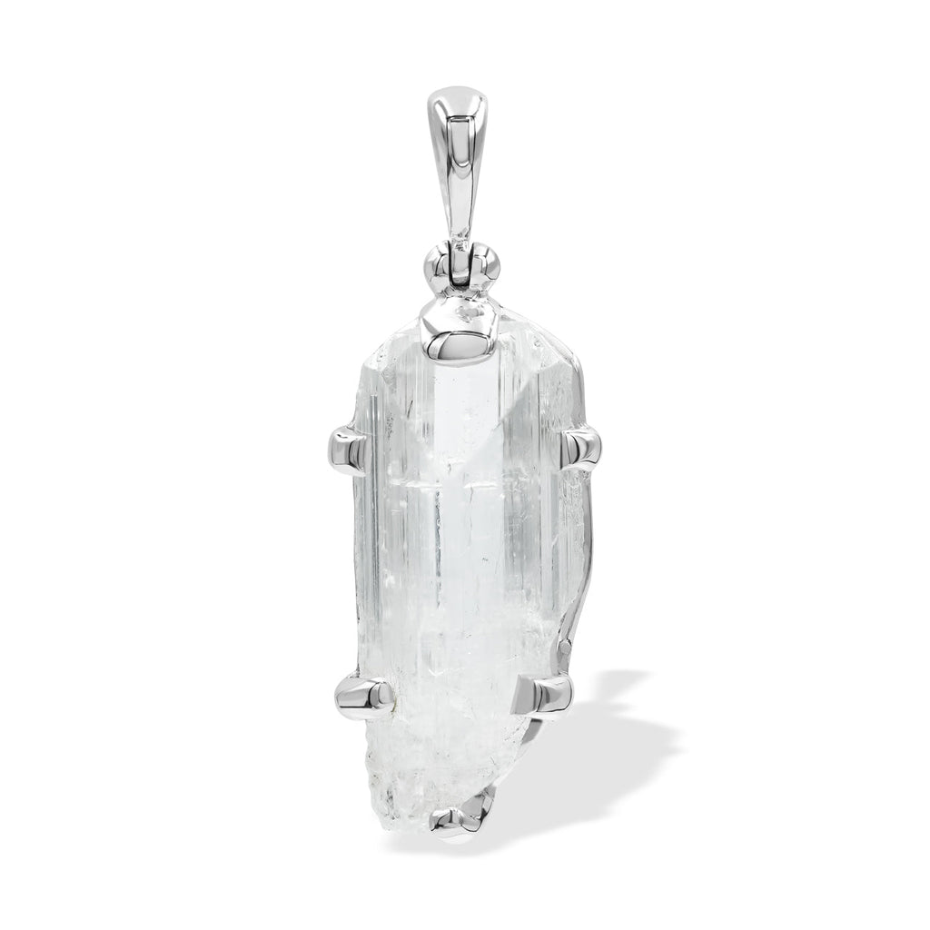 Starborn Danburite Crystal Pendant in Fine Sterling Silver
