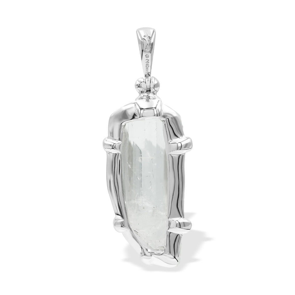Starborn Danburite Crystal Pendant in Fine Sterling Silver