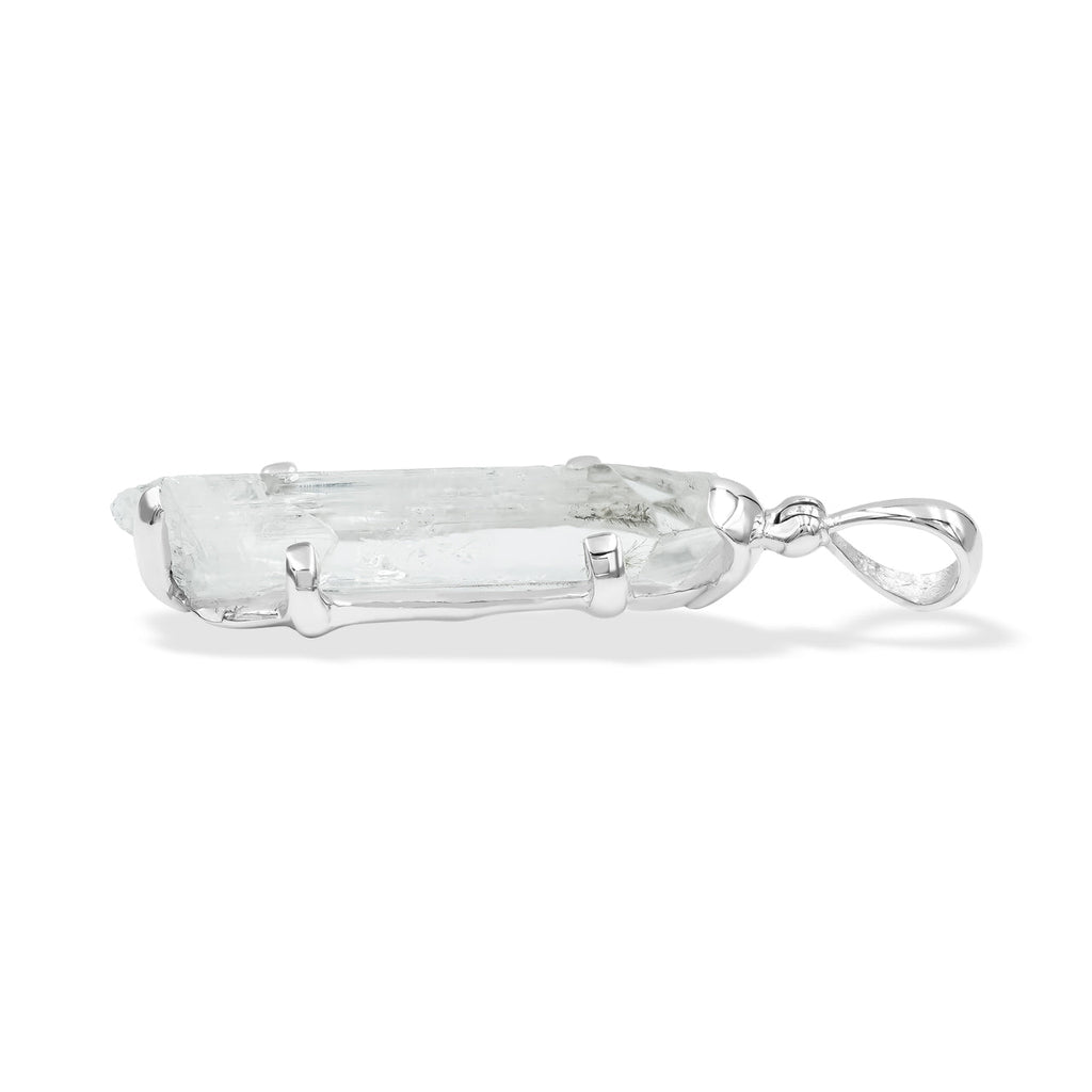 Starborn Danburite Crystal Pendant in Fine Sterling Silver