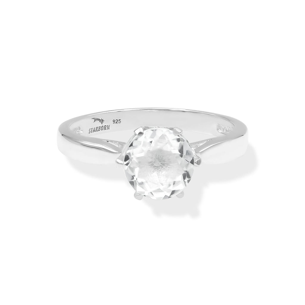 Starborn Faceted Danburite Ring in Sterling Silver