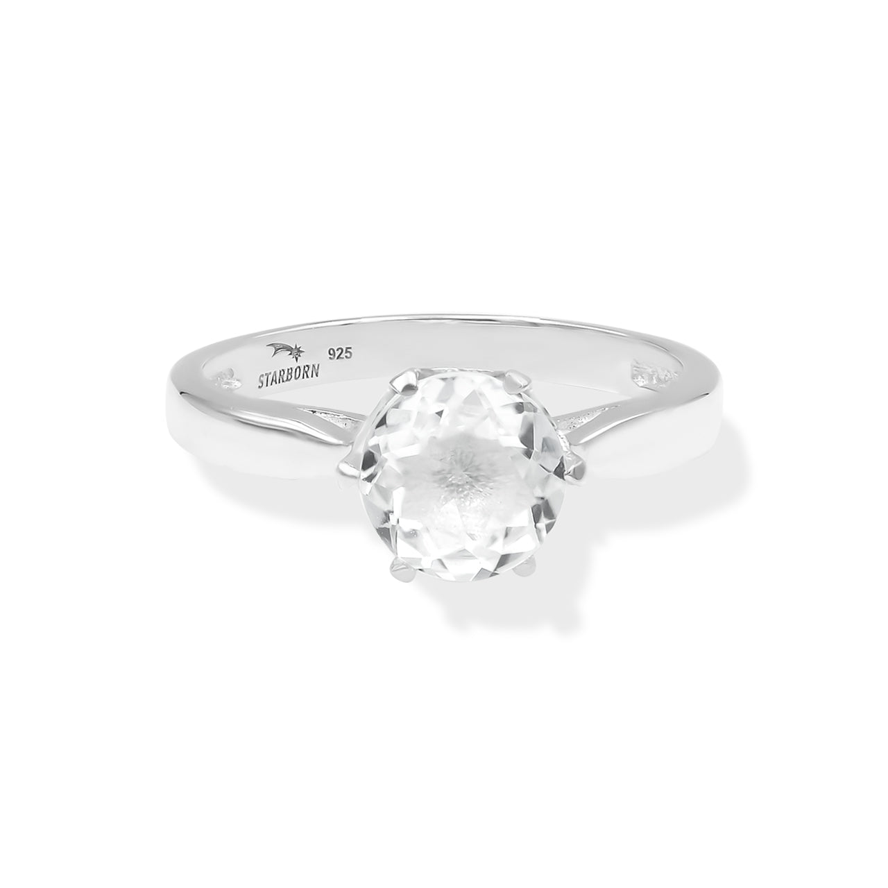 Starborn Faceted Danburite Ring in Sterling Silver