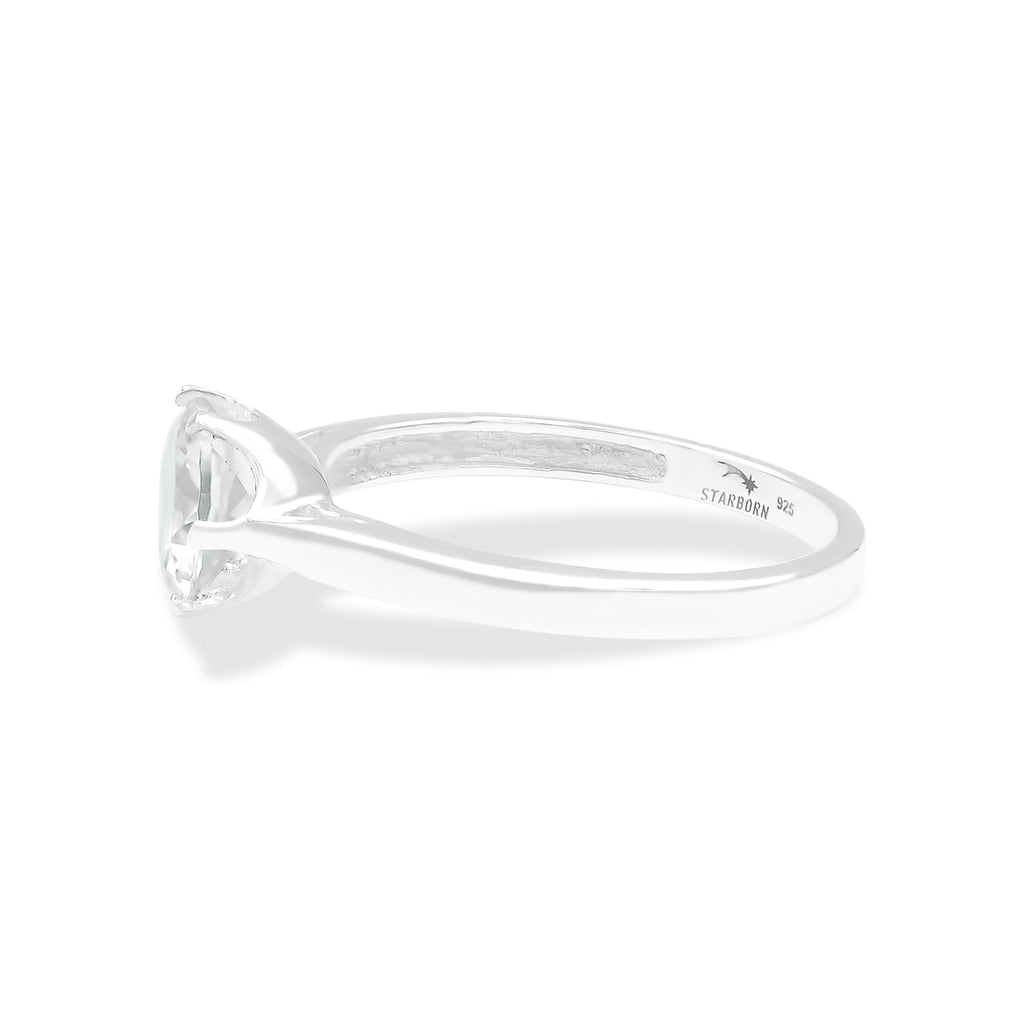 Starborn Faceted Danburite Ring in Sterling Silver