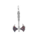 Starborn Fossil Dinosaur Bone Battle Axe Pendant in Sterling Silver