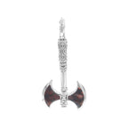 Starborn Fossil Dinosaur Bone Battle Axe Pendant in Sterling Silver