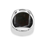 Starborn Fossil Dinosaur Bone Cushion-Shaped Men's Style Ring in Sterling Silver