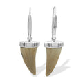 Starborn Fossil Mosasaurus Tooth Cap Set Earrings in Sterling Silver