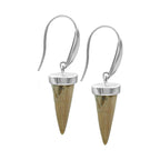 Starborn Fossil Mosasaurus Tooth Cap Set Earrings in Sterling Silver