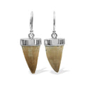 Starborn Fossil Mosasaurus Tooth Earrings in Sterling Silver