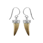 Starborn Fossil Mosasaurus Tooth Earrings in Sterling Silver