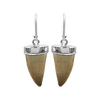 Starborn Fossil Mosasaurus Tooth Earrings in Sterling Silver