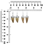 Starborn Fossil Mosasaurus Tooth Earrings in Sterling Silver