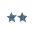 Starborn Drusy Quartz Star Post Earrings in Sterling Silver