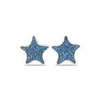 Starborn Drusy Quartz Star Post Earrings in Sterling Silver