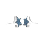Starborn Drusy Quartz Star Post Earrings in Sterling Silver