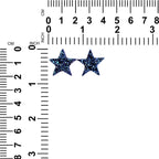 Starborn Drusy Blue Star Cabochons 20mm - 1 Pair