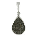 Starborn Creations Black Quartz Drusy Pendant in Sterling Silver