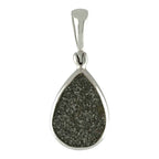 Starborn Creations Black Quartz Drusy Pendant in Sterling Silver