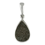 Starborn Creations Black Quartz Drusy Pendant in Sterling Silver