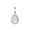Starborn Creations Iridescent White Quartz Drusy Pendant in Sterling Silver