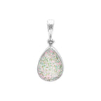 Starborn Creations Iridescent White Quartz Drusy Pendant in Sterling Silver