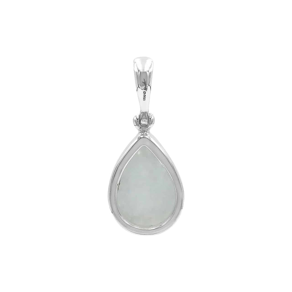 Starborn Creations Iridescent White Quartz Drusy Pendant in Sterling Silver