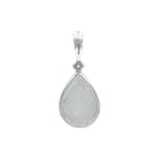 Starborn Creations Iridescent White Quartz Drusy Pendant in Sterling Silver