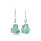 Starborn Emerald Crystal Drop Earrings in Sterling Silver