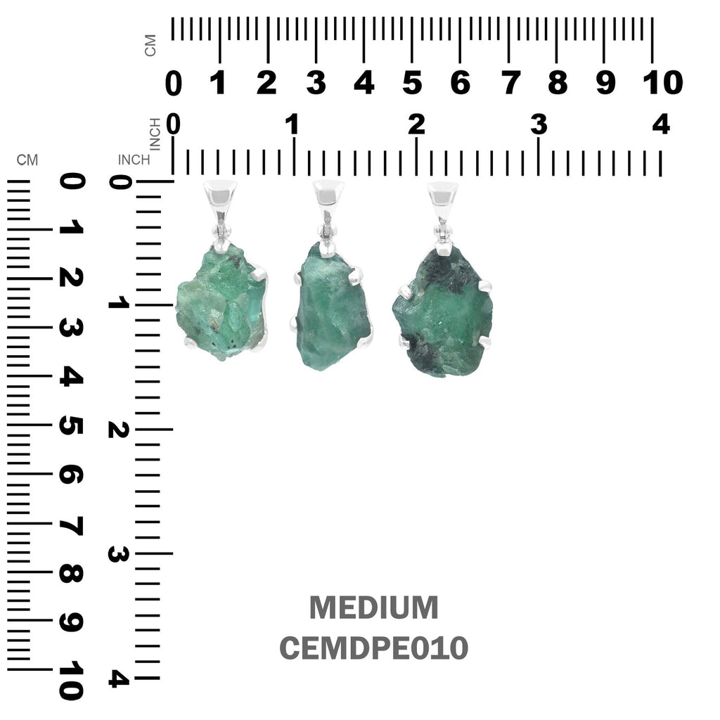 Starborn Emerald Crystal Pendant in Sterling Silver