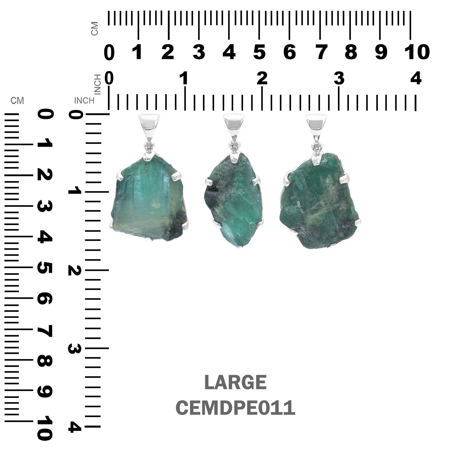 Starborn Emerald Crystal Pendant in Sterling Silver