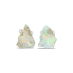 Starborn Rough Ethiopian Opal Post Earrings in Sterling Silver