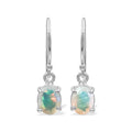 Starborn Ethiopian Opal Faceted Dangle Earrings in Sterling Silver