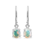 Starborn Ethiopian Opal Faceted Dangle Earrings in Sterling Silver