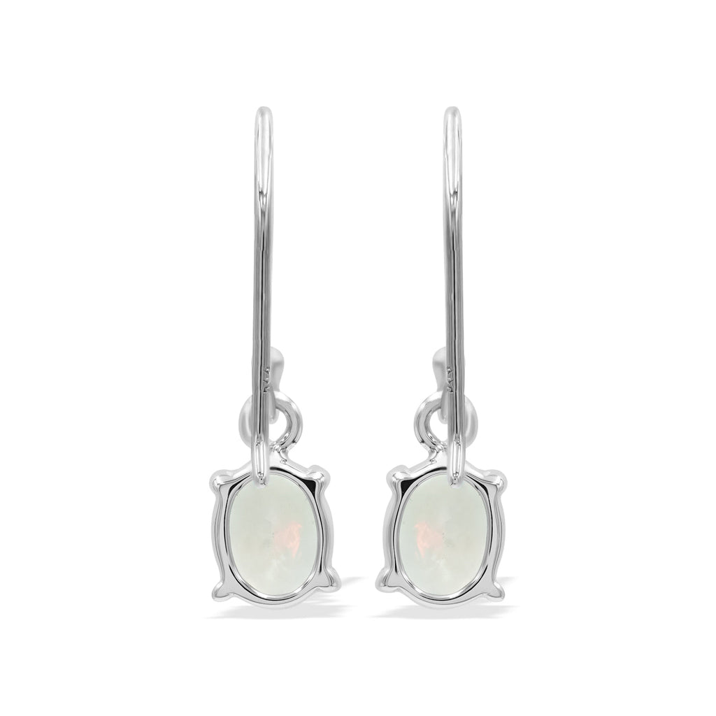 Starborn Ethiopian Opal Faceted Dangle Earrings in Sterling Silver