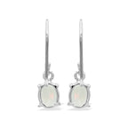 Starborn Ethiopian Opal Faceted Dangle Earrings in Sterling Silver