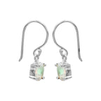 Starborn Ethiopian Opal Faceted Dangle Earrings in Sterling Silver