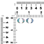 Starborn Gemstone Crescent Moon Post Style Earrings in Sterling Silver