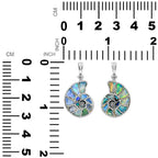 Starborn Ethiopian Opal Inlay Nautilus Ammonite Pendant in Sterling Silver