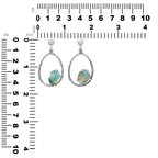 Starborn Raw Natural Ethiopian Opal Sterling Silver Hammered Hoop Pendant
