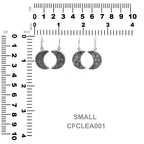 Starborn Fossil Coral Crescent Moon Earrings in Sterling Silver