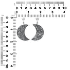 Starborn Fossil Coral Crescent Moon Pendant in Sterling Silver