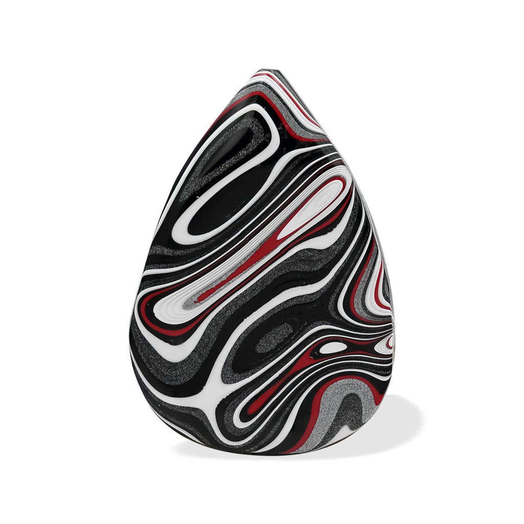 Starborn Red & Black Fordite Pear Cabochon (1 Piece)
