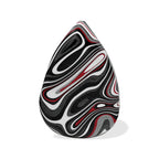 Starborn Red & Black Fordite Pear Cabochon (1 Piece)