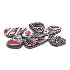 Starborn Red & Black Fordite Pear Cabochon (1 Piece)