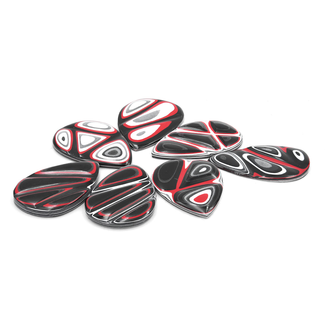 Starborn Red & Black Fordite Pear Cabochon (1 Piece)
