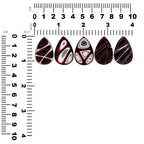 Starborn Red & Black Fordite Pear Cabochon (1 Piece)