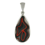 Starborn Red Fordite Pendant in Sterling Silver