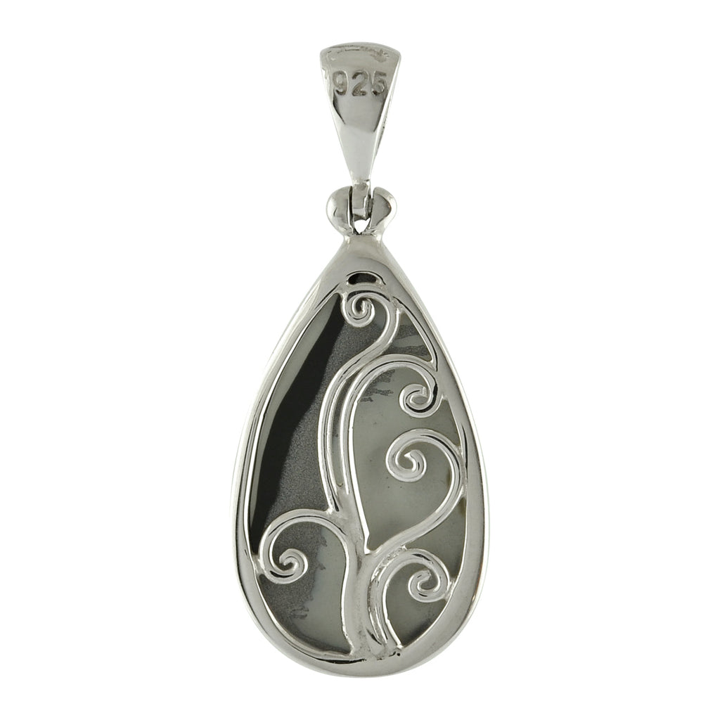 Starborn Red Fordite Pendant in Sterling Silver